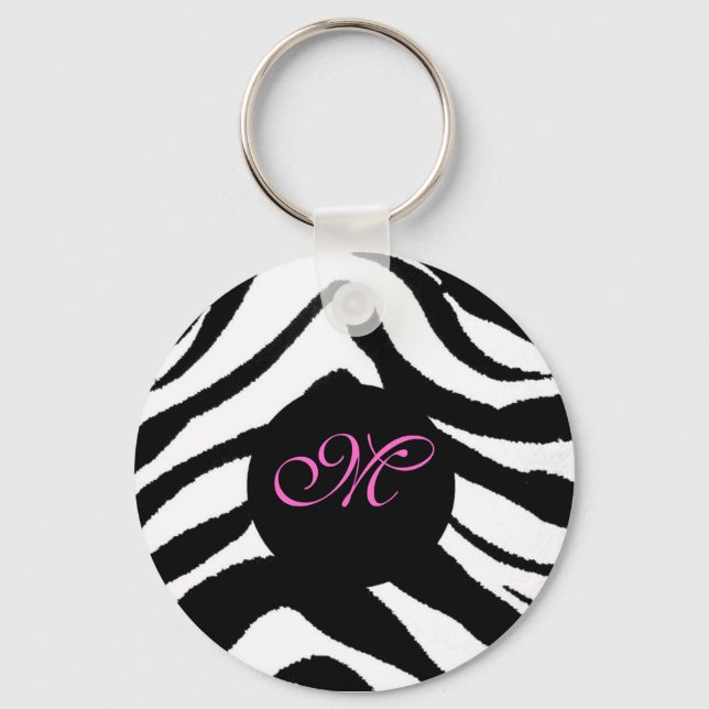 zebra monogram, M-nyckelring Nyckelring (Framsida)