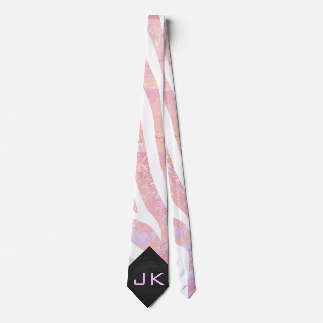 Zebra Monogram Rosa och White Slips (Framsida)