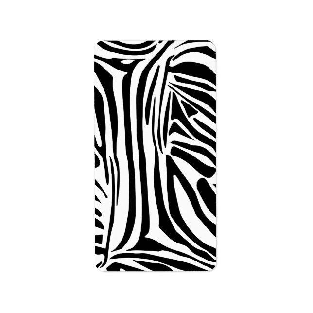 Zebra mönstrad adressetikett (Framsidan)