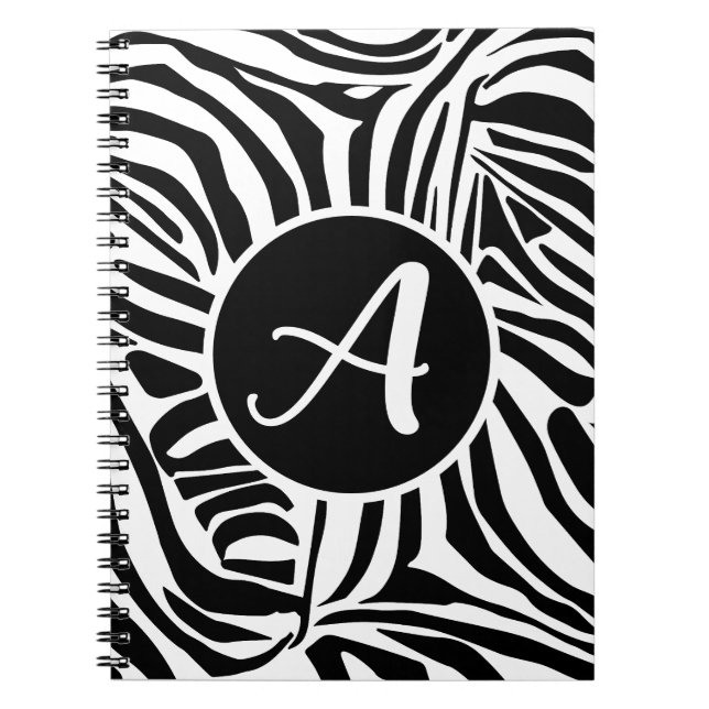 Zebra mönstrad anteckningsbok (Framsidan)