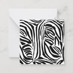 Zebra mönstrad anteckningskort