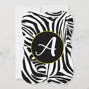Zebra mönstrad anteckningskort