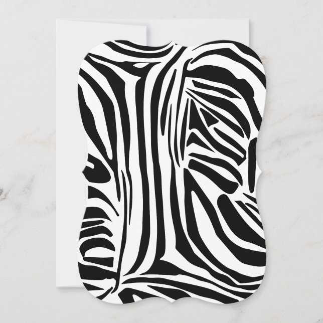 Zebra mönstrad anteckningskort (Framsida)