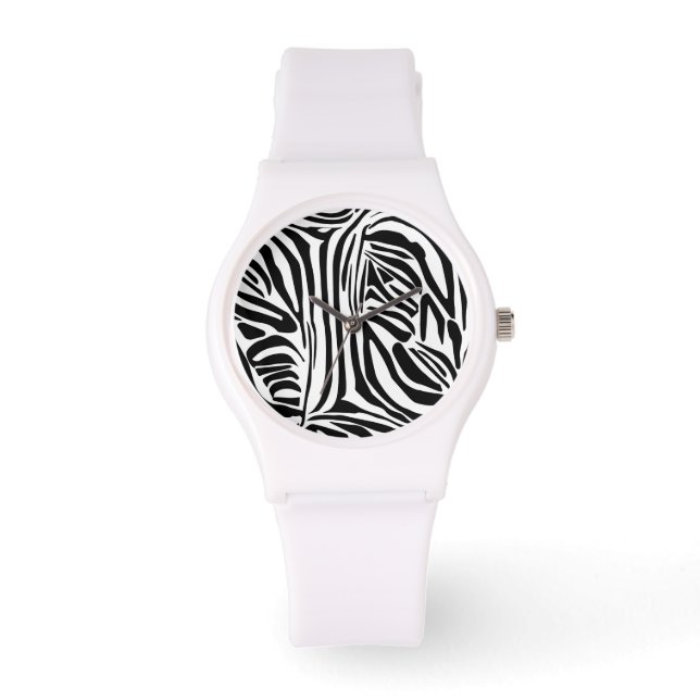 Zebra mönstrad armbandsur (Framsida)