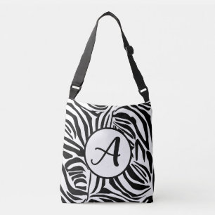 Zebra mönstrad axelväska