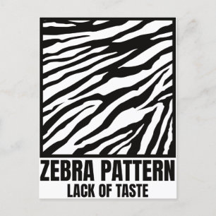 Zebra mönstrad Bad Taste Mode-offer Vykort