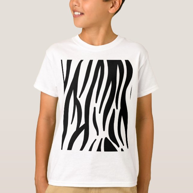 Zebra mönstrad djurt tryck t-shirt (Framsida)