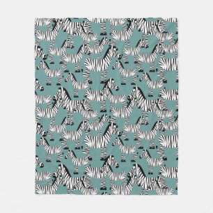 Zebra mönstrad fleecefilt
