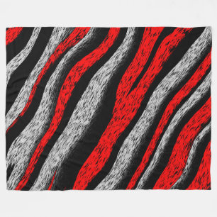 Zebra mönstrad fleecefilt