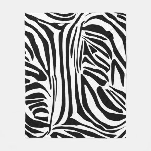 Zebra mönstrad fleecefilt