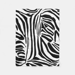 Zebra mönstrad fleecefilt