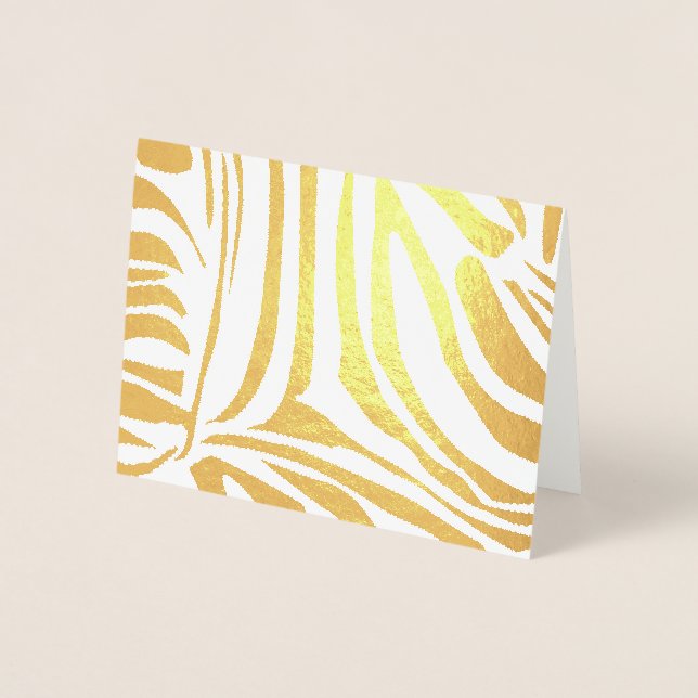 Zebra mönstrad folierat kort (Framsida)