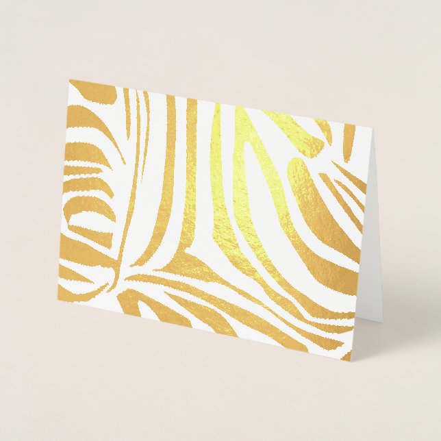 Zebra mönstrad folierat kort (Framsida)