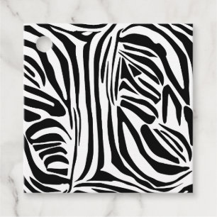 Zebra mönstrad gåvor etiketter