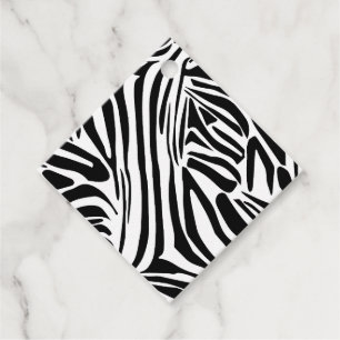 Zebra mönstrad gåvor etiketter