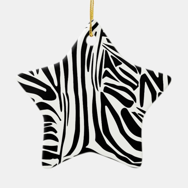 Zebra mönstrad julgransprydnad keramik (Framsidan)