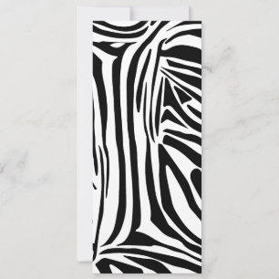 Zebra mönstrad julkort