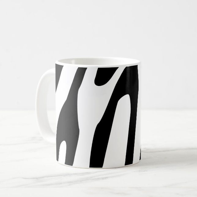 Zebra mönstrad kaffemugg (Framsida vänster)