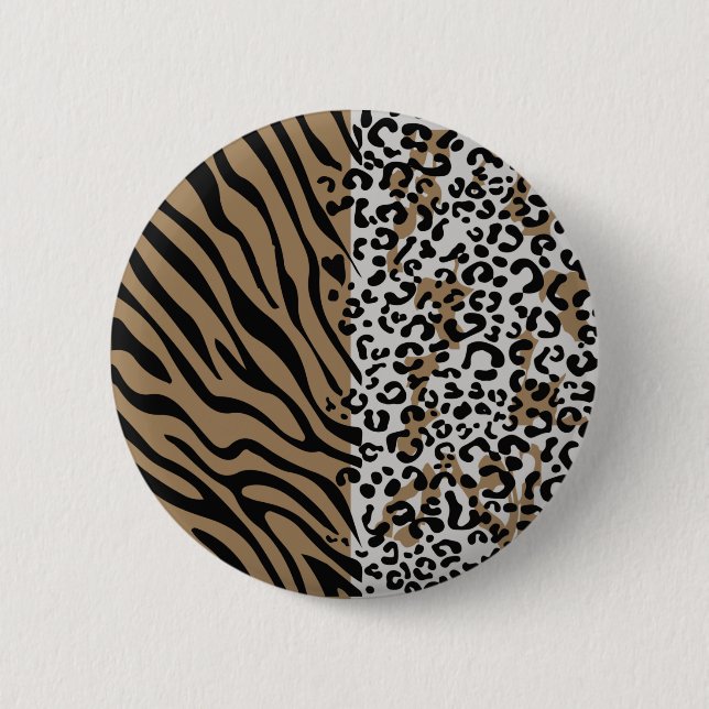 Zebra mönstrad knapp för djurleopard (Framsida)