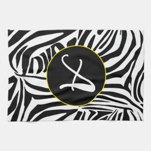 Zebra mönstrad kökshandduk