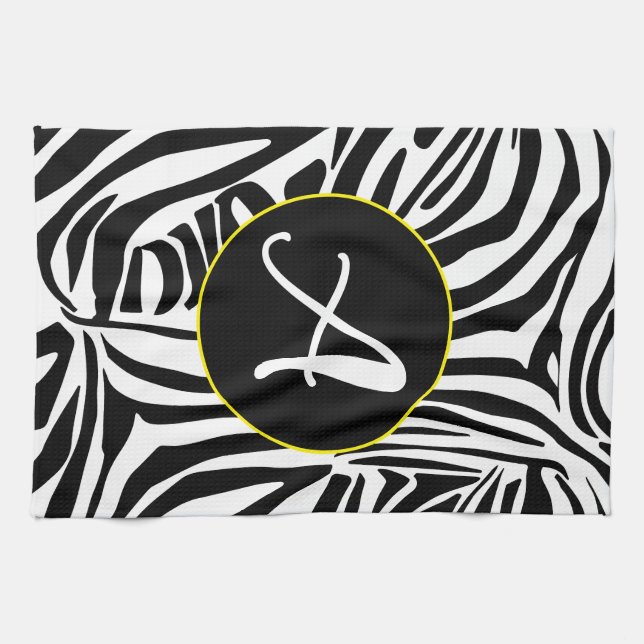 Zebra mönstrad kökshandduk (Horisontell)