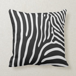Zebra mönstrad kudde