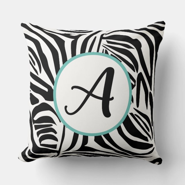 Zebra mönstrad kudde (Framsida)