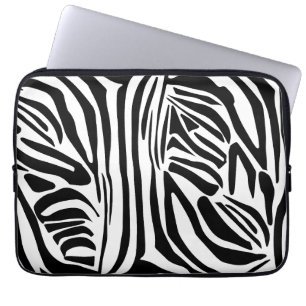 Zebra mönstrad laptop fodral