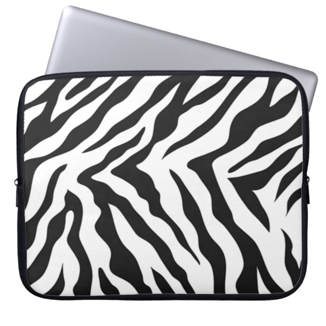 Zebra mönstrad laptop sleeve (Framsidan)