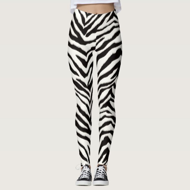 Zebra mönstrad leggings (Framsida)
