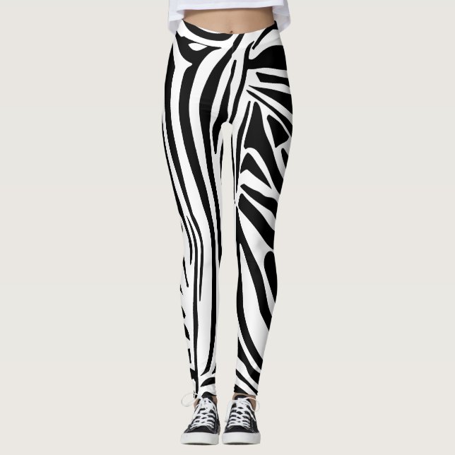 Zebra mönstrad leggings (Framsida)