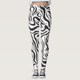 Zebra mönstrad leggings