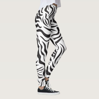 Zebra mönstrad leggings