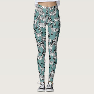 Zebra mönstrad leggings