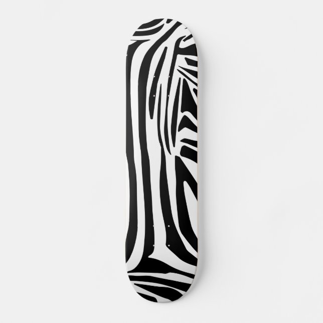 Zebra mönstrad mini skateboard bräda 18,5 cm (Framsida)