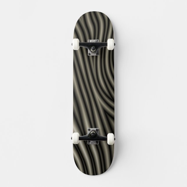 Zebra mönstrad mini skateboard bräda 18,5 cm (Framsida)
