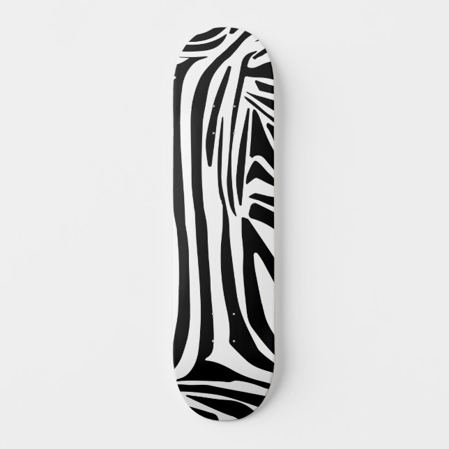 Zebra mönstrad mini skateboard bräda 18,5 cm (Framsida)