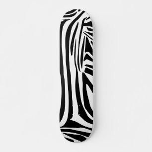Zebra mönstrad mini skateboard bräda 18,5 cm