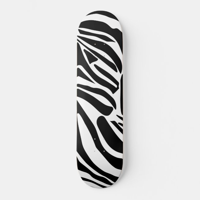 Zebra mönstrad mini skateboard bräda 18,5 cm (Framsida)
