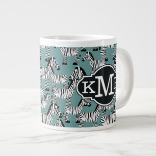 Zebra mönstrad  Monogram Jumbo Mugg