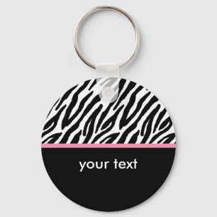 Zebra mönstrad nyckelring