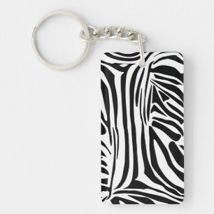 Zebra mönstrad nyckelring