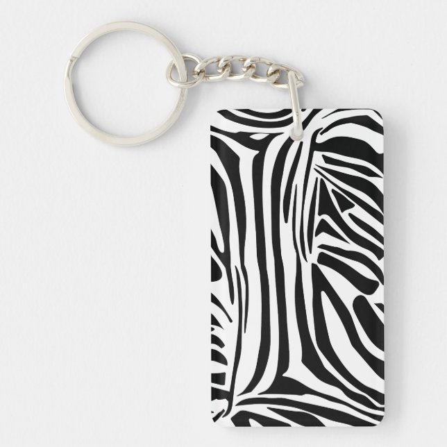 Zebra mönstrad nyckelring (Framsidan)