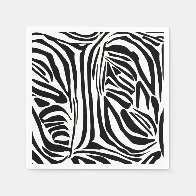 Zebra mönstrad pappersservett (Framsidan)