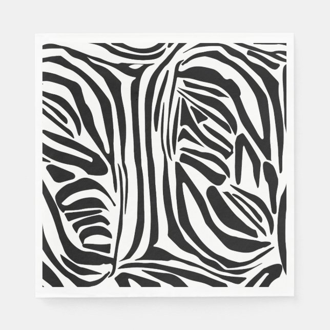 Zebra mönstrad pappersservett (Framsidan)