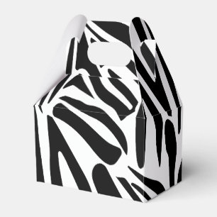Zebra mönstrad presentaskar