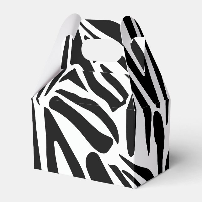 Zebra mönstrad presentaskar (Framsidan Sidan)