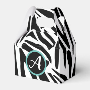 Zebra mönstrad presentaskar