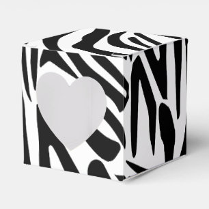 Zebra mönstrad presentaskar