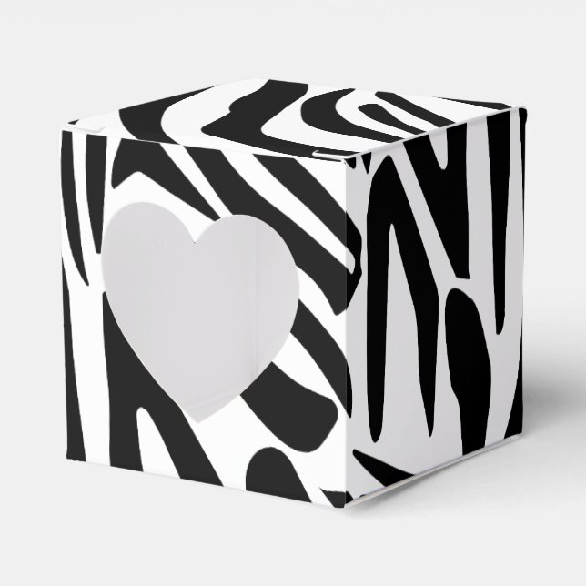 Zebra mönstrad presentaskar (Framsidan Sidan)